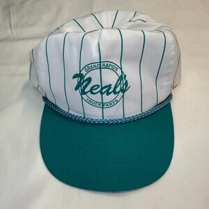 VTG Neal’s Grand Rapids Truck Parts Snapback Hat Teal White Pinstripe USA Style